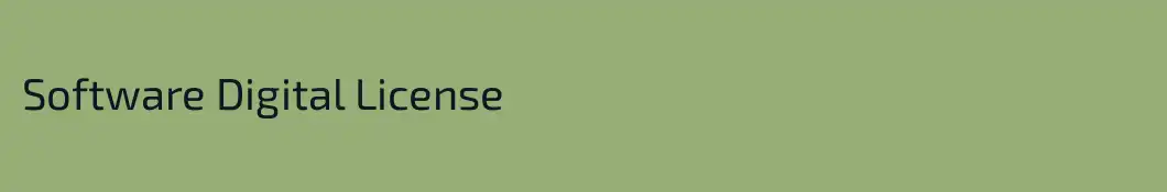 Software Digital License 